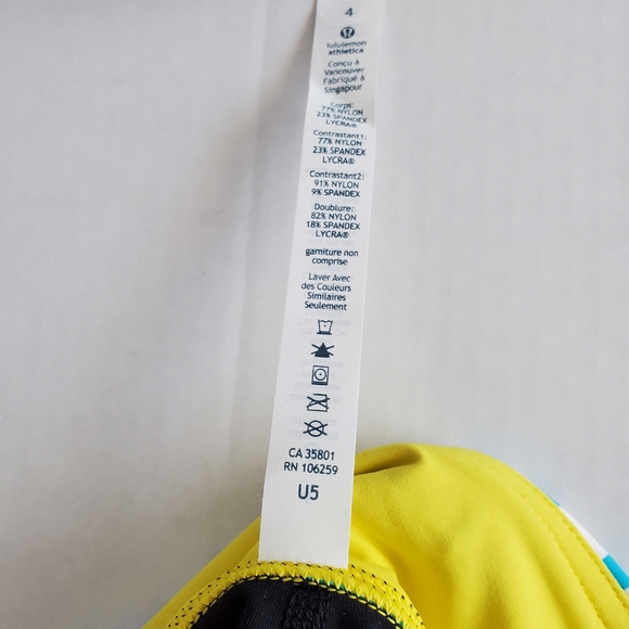 Lululemon Women's Black & Blue Capri Leggings, 4 - Picture 5 of 8